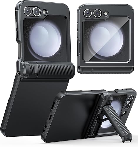 FNTCASE Funda para Samsung Galaxy Z-Flip-5 Funda resistente a prueba de golpes para Samsung Flip 5 con función atril y protección de bisagra,