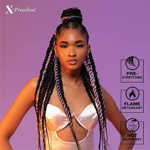 Vista 94 de Sensationnel X-Pression - Trenza sintética – Preestirada, 3 piezas de 58 pulgadas (350)