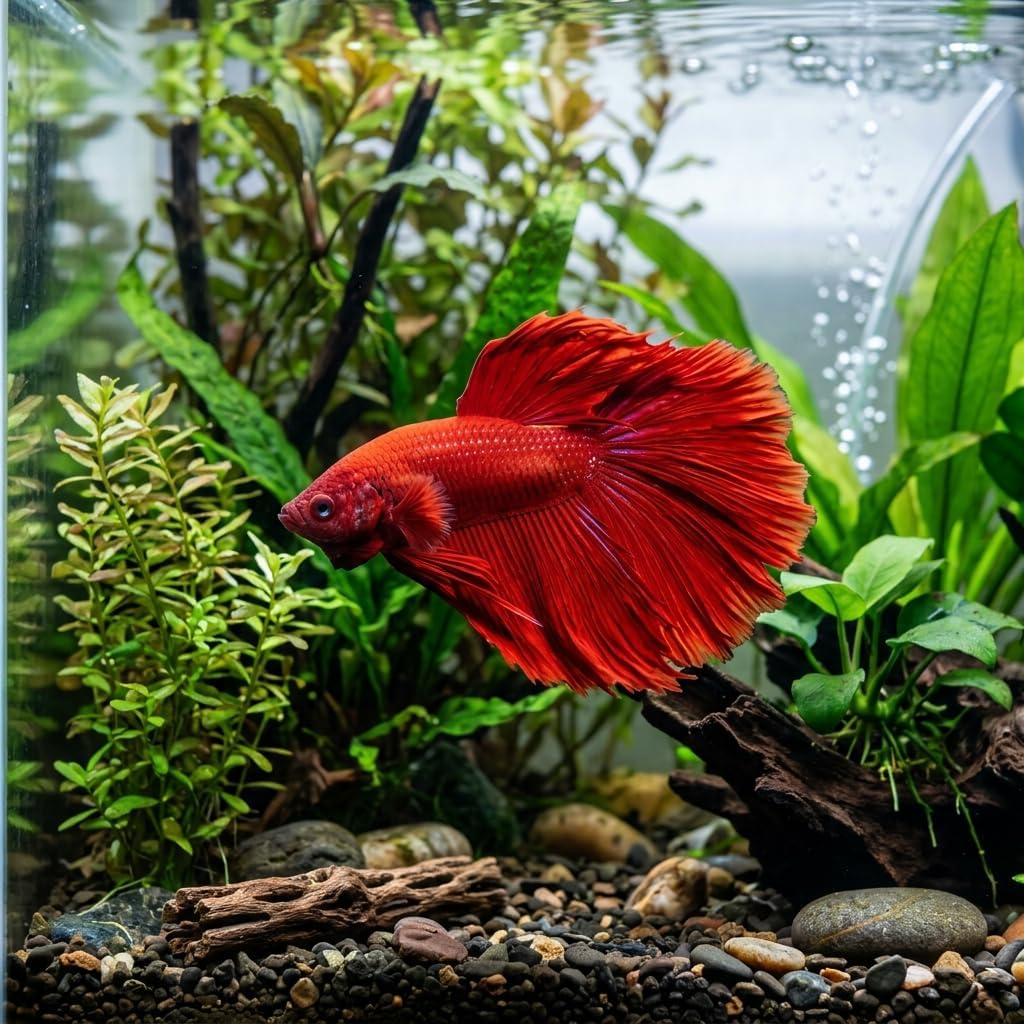 Small Desk Fish Tank Glass Nano Betta Aquarium for Office Home Decoration