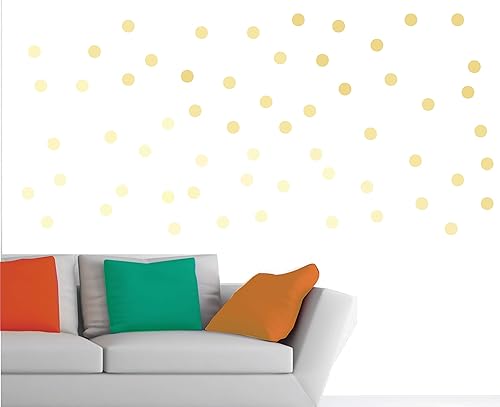 Miniatura 2 de 1 pulgada 1.75 pulgadas 3 pulgadas oro puntos (total 184 calcomanías) metálico dorado círculo calcomanía vinilo extraíble redondo lunares adhesivo