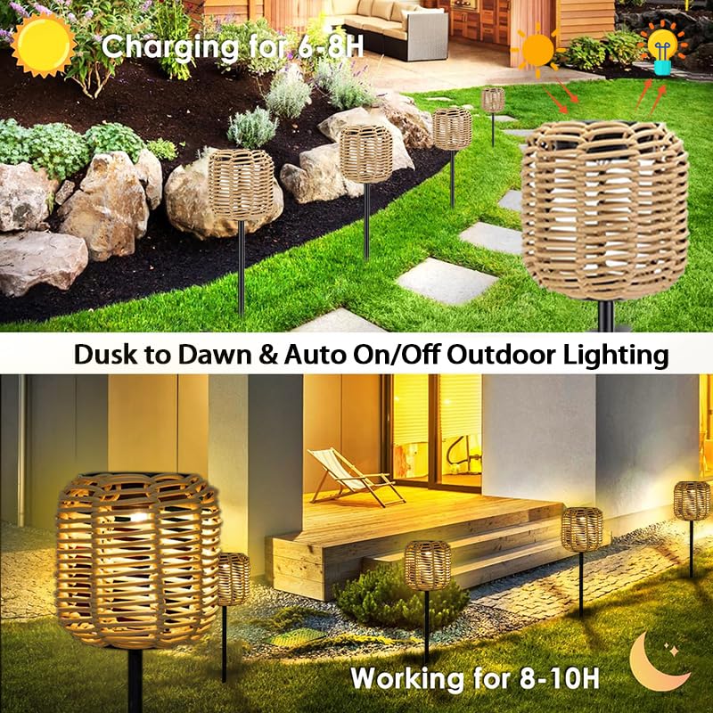 Solarlampen Für Garten 2 Stück – 150 LED, IP65 Wasserdicht – Automatisches Ein- & Ausschalten