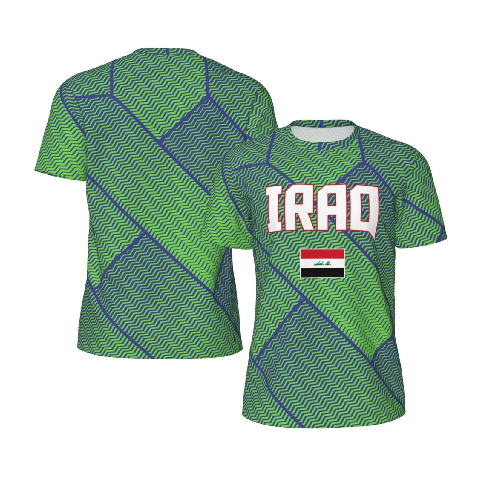 DABOYOZHZH Iraq Flag Cool Iraqans (53) Sports Jersey Mesh T-Shirt 3D Print for Running Cycling Soccer Tennis Fitness Climbing Shirts