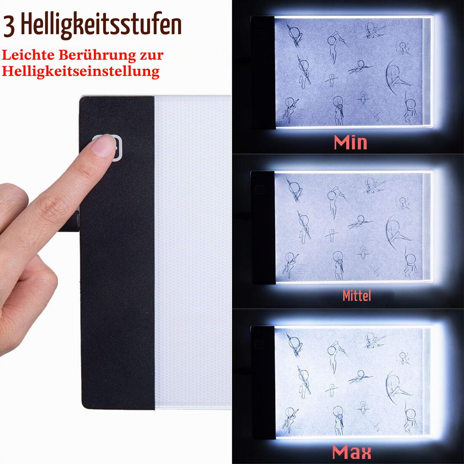 Flipbook Kit, Neeho Flipbook Kit mit Lichtblock zum Zeichnen und Nachzeichnen mit 300 Blatt Premium-vorgebohrtem Flipbook-Papier, LED Lightbox für die Herstellung von Animations-Flipbooks mit