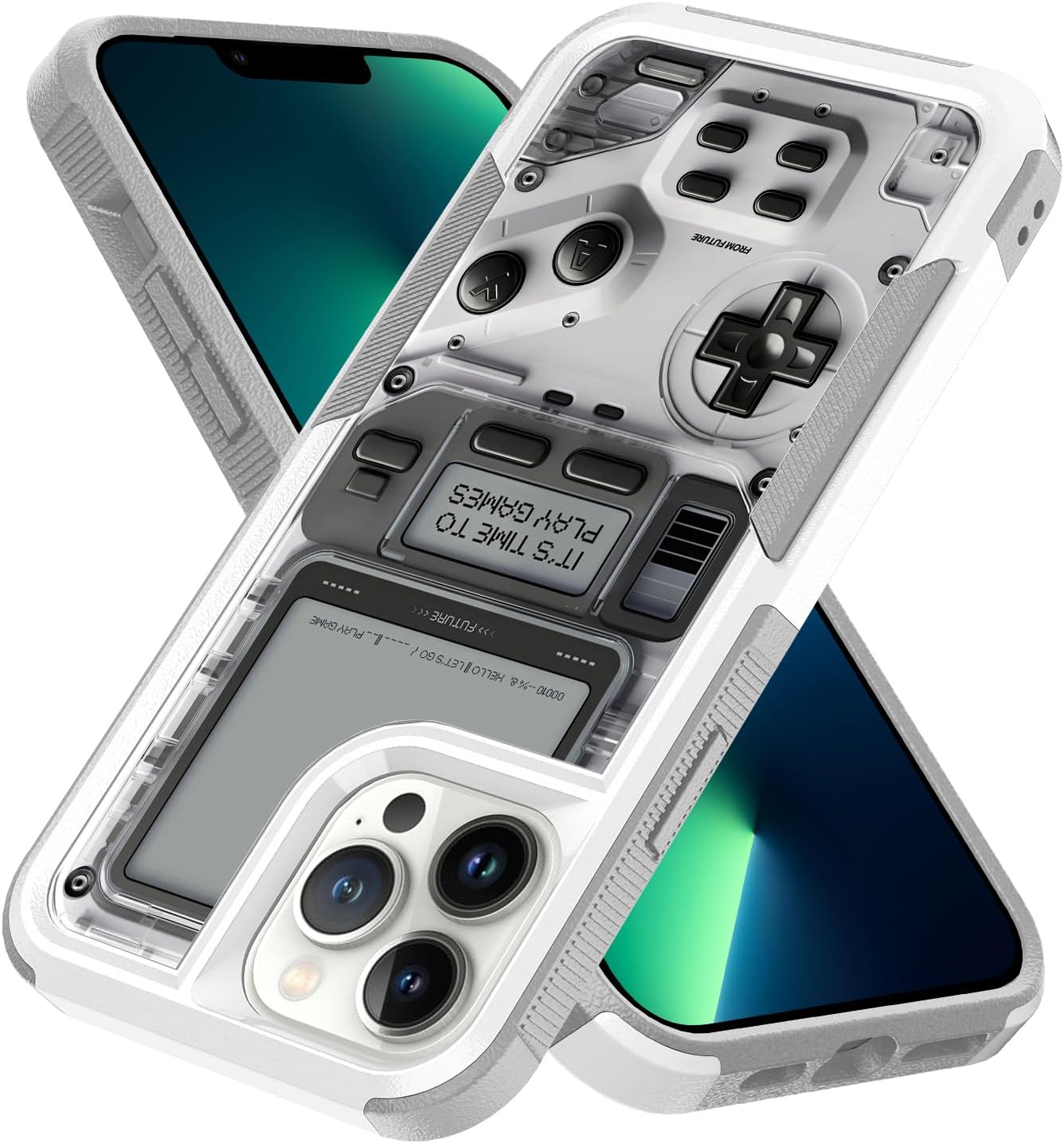 Case for iPhone 13 Pro Max, Gamer Pattern Shock-Absorption Hard PC and Inner Silicone Hybrid Dual Layer Defender Case for iPhone 13 Pro Max (Video Game Console)