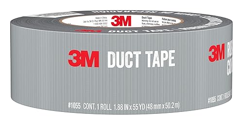 Scotch 3M Cinta adhesiva básica, cinta adhesiva plateada para reparaciones temporales, cinta adhesiva 3M para uso en interiores, 1.88 pulgadas x 55