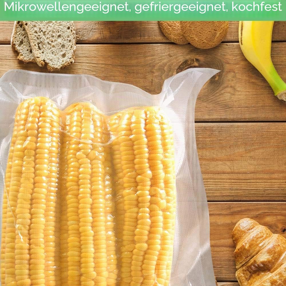 O2frepak 300 Beutel 25x33cm Vakuumier Beutel Vakuumbeutel für Lebensmittel,BPA-Frei Sous Vide Vakuumierbeutel Beutel für Vakuumierer und Folienschweißgeräte Geeignet