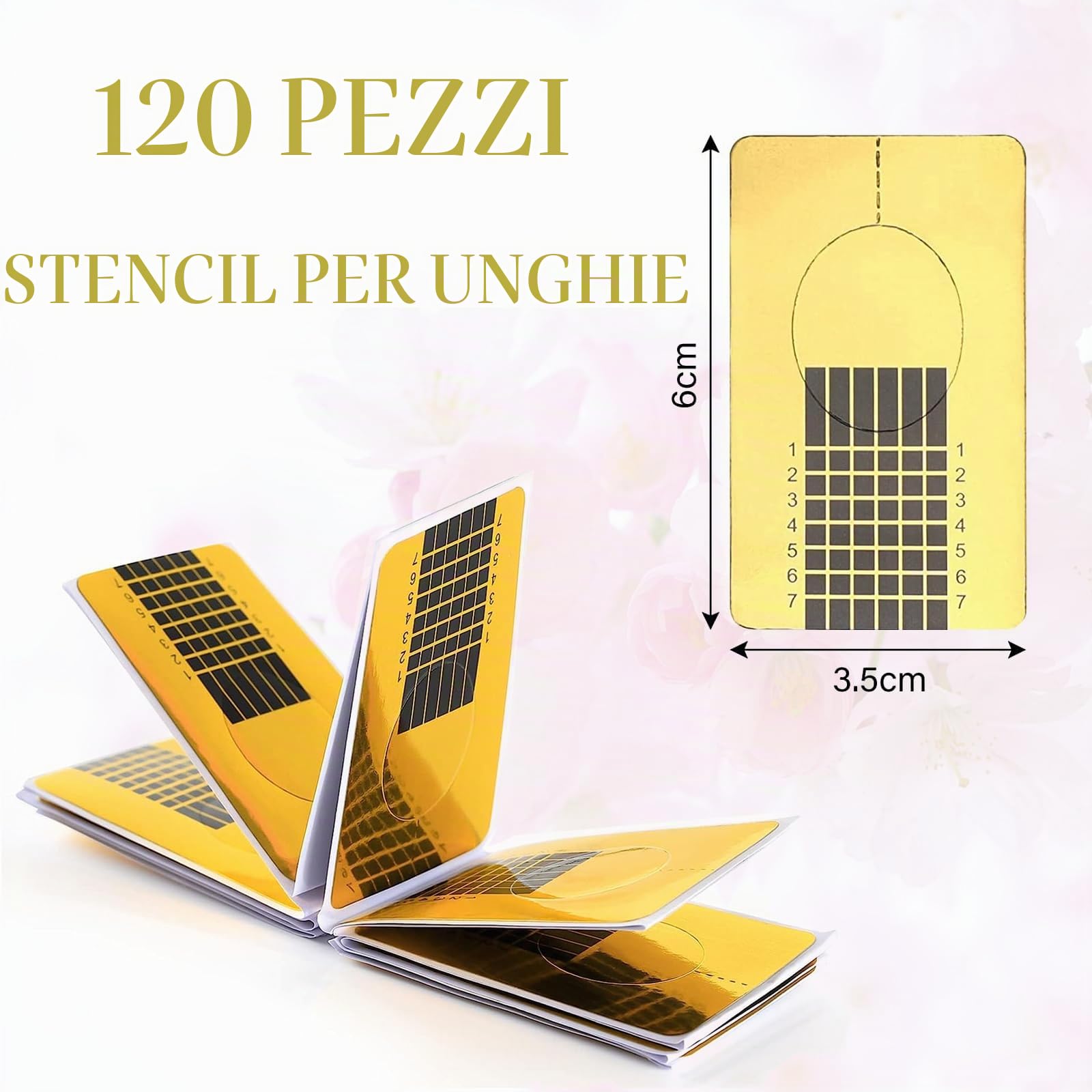 120 Pezzi Cartine per Ricostruzione Unghie, Cartine Nail Form,Cartine Gel Unghie,Cartine per Ricostruzione Unghie per Estensione