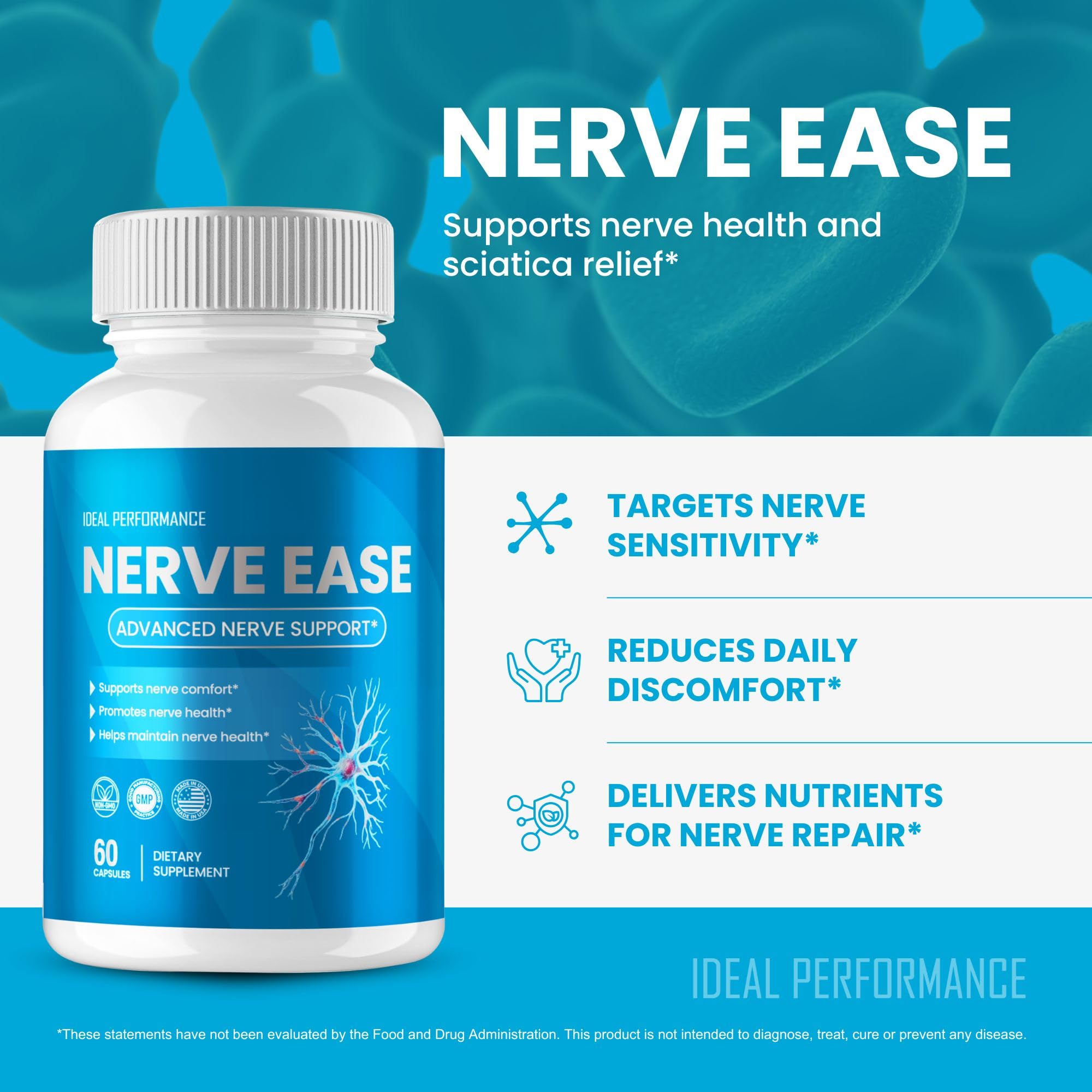 Nerve Ease for Neuropathy, Official Nerve Ease Supplements Pills, Maximum Strength, Advanced Nerve Health Support Pills, All Natural Health & Wellness Support Formula, NerveEase Reviews — Amazon image 4