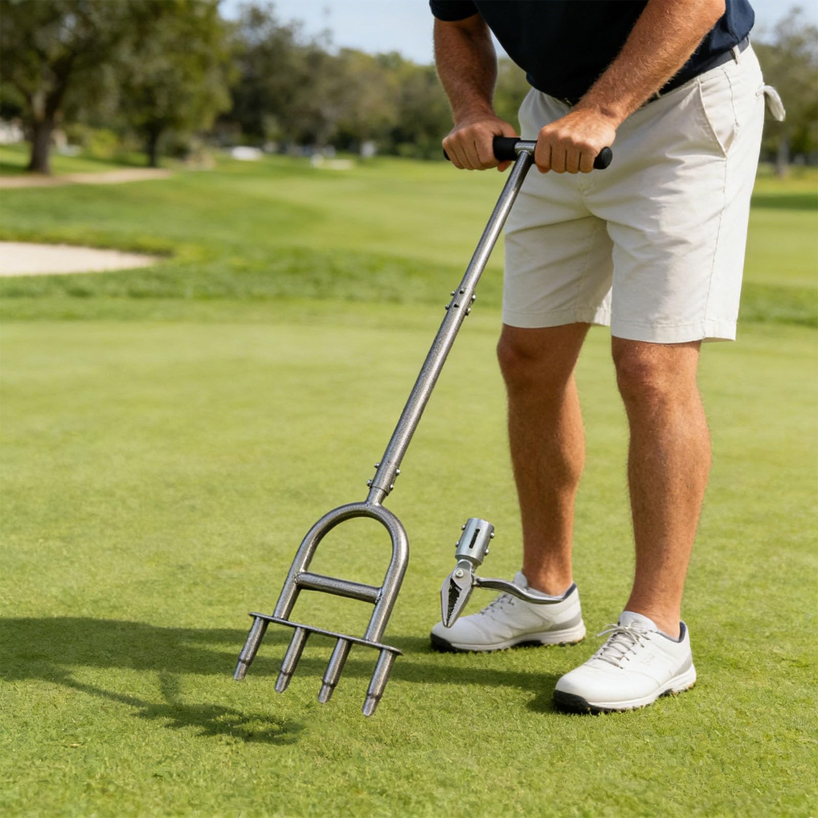 Trapano professionale per suolo e sarchiatore manuale combinato con manico ergonomico per attività di giardinaggio perforatore resistente