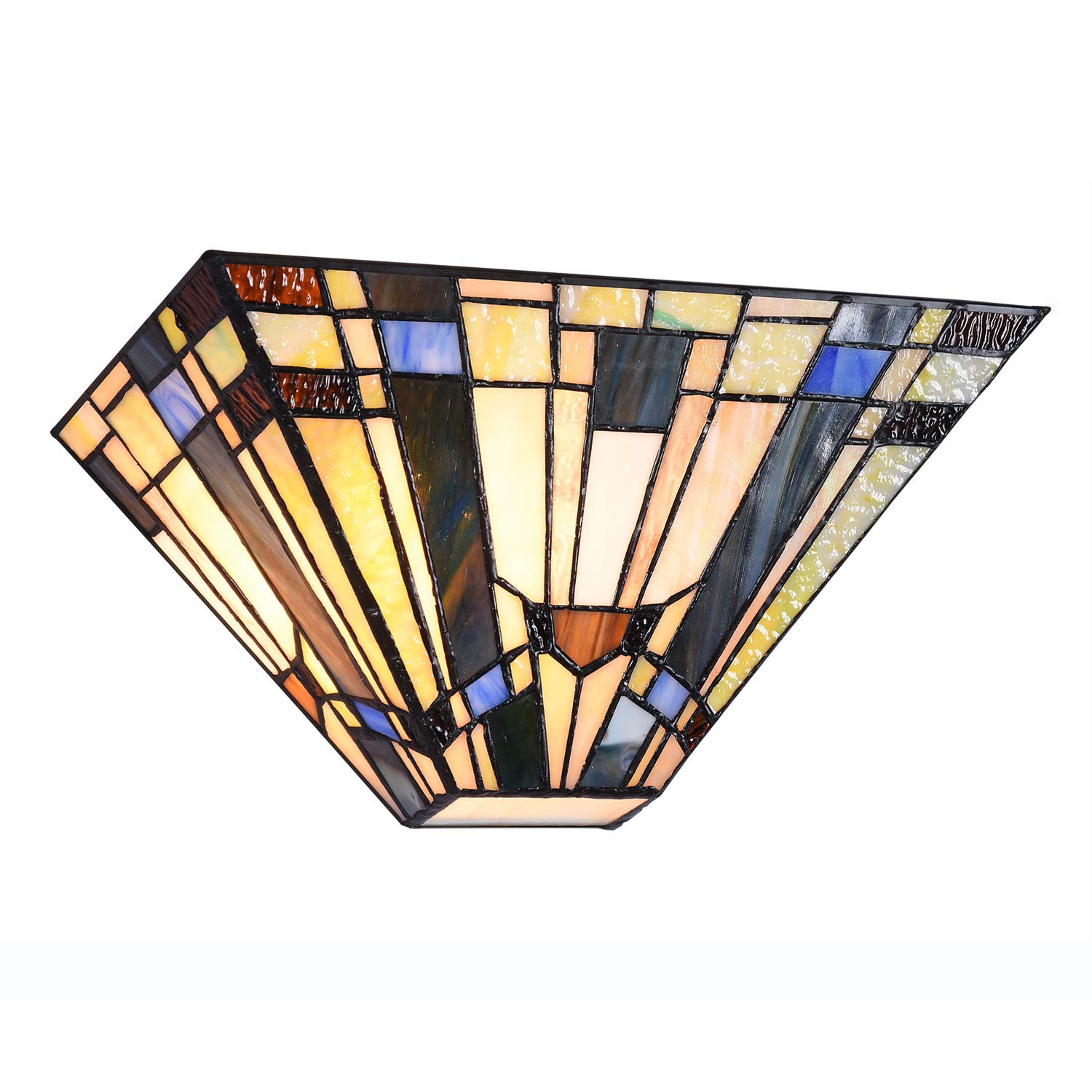 Buy Maxxmore Tiffany Wall Sconces, 12inch Wide Stained Glass Tiffany