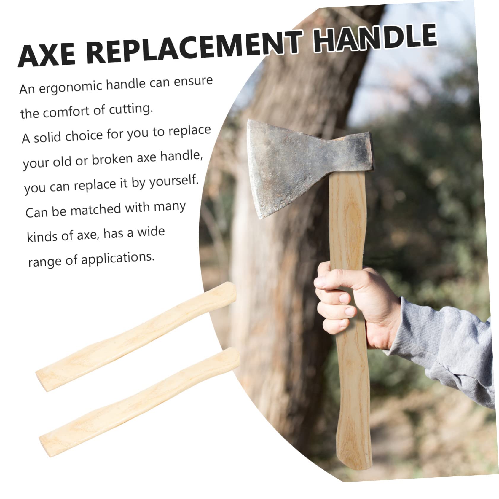 OSALADI 4 Pcs Ax Handle Replacement Handle Throwing Handle Wood Handle Accessory Hatchet Handle Hammer Handle Wooden Ax