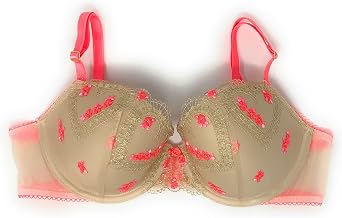 Victorias Secret Dream Angels Demi Bra, 34C, Nude/Roses/Hearts