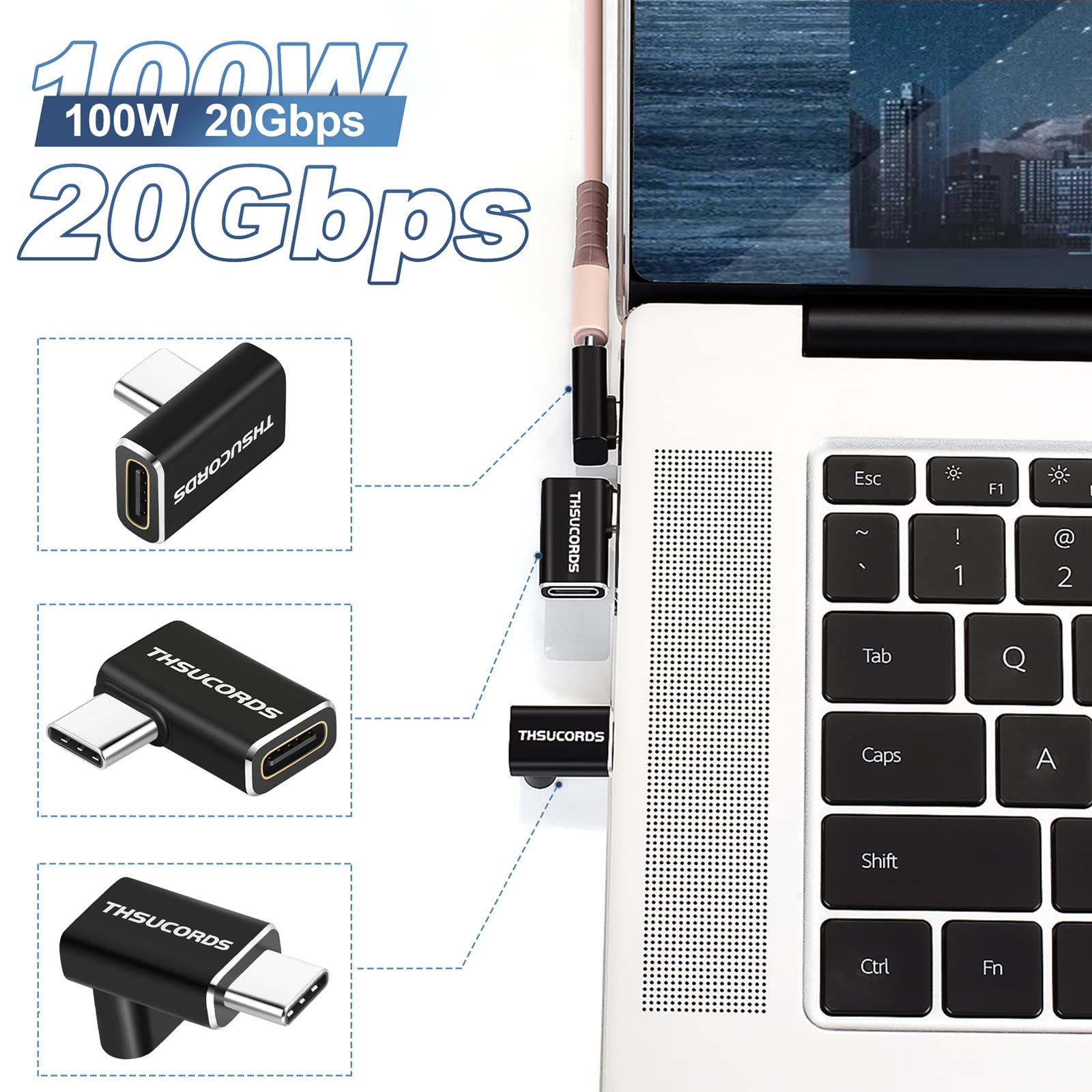 Chenyang Cavo USB C USB 3.1 Tipo C 10 Gbps 100 W Cavo di