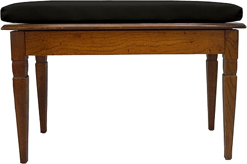 Miniatura 2 de RSH Décor One - Cojín de terciopelo para banco de piano, elegante y funcional, cojín para silla (solo cojín), elige color (negro ébano)