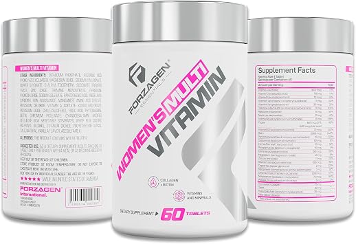 Forzagen Essentials Women's Multi Vitamin with Collagen and Biotin, Complete Vitamin and Mineral Supplement, 60 Tablets