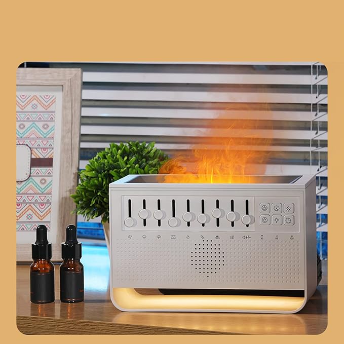 Difusor de Ruido Blanco, Humidificador de Aromaterapia con 8 Sonidos y Luces miniatura 2