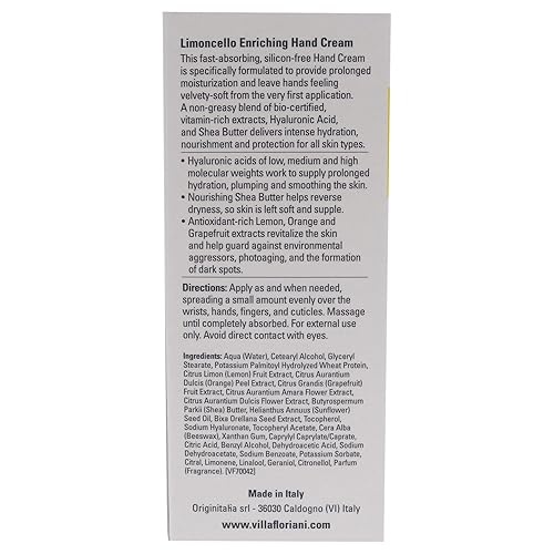 Miniatura 5 de Villa Floriani Crema de Manos Enriquecedora - Limoncello Mujer Crema 2.53 oz