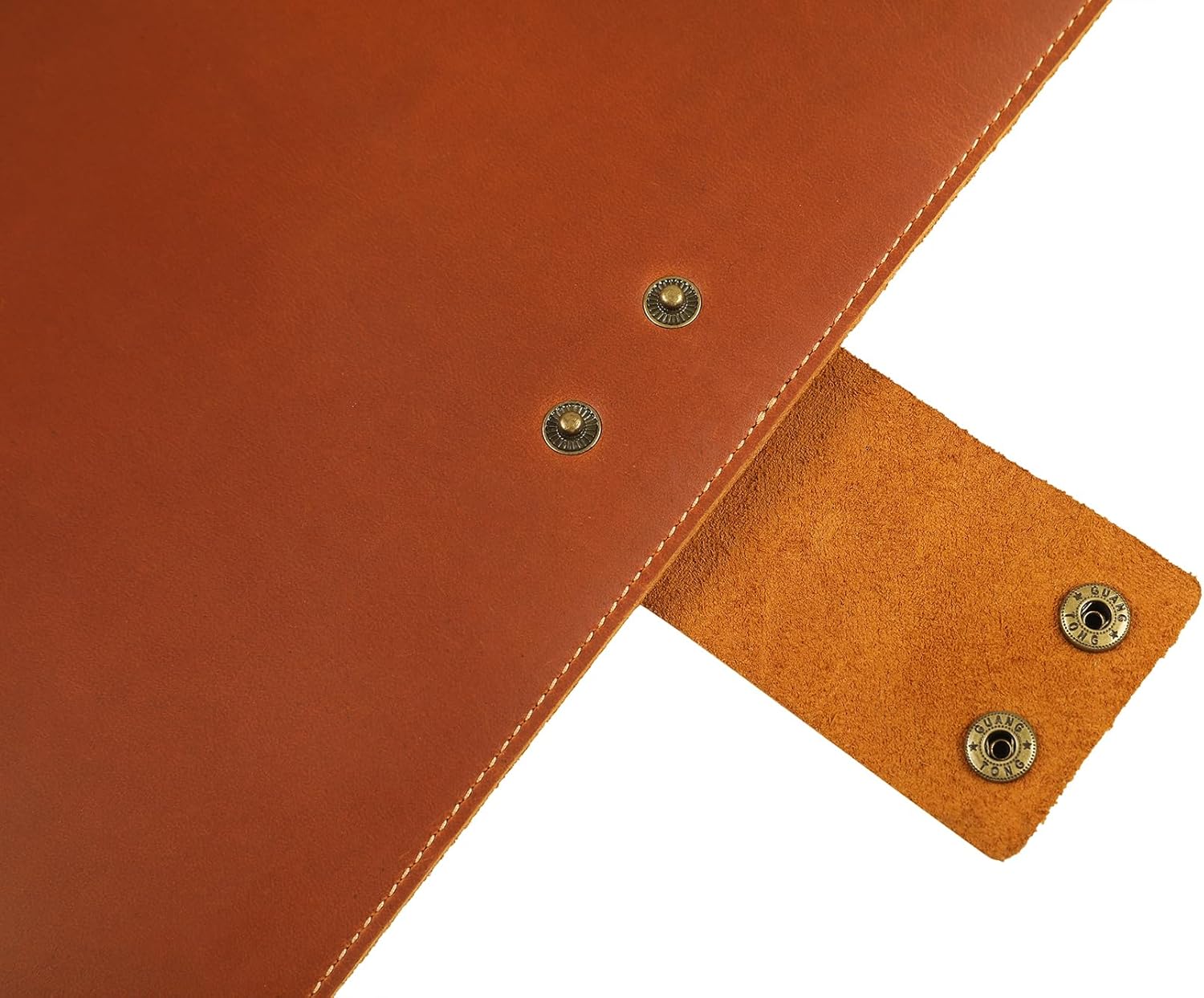 Handmade Leather Music Folder, Sheet Music Binder Personalized Music Holder, Leather Binder 3-Ring for 8.5x11 Music Sheet with Clear Sheet Protectors, Brown