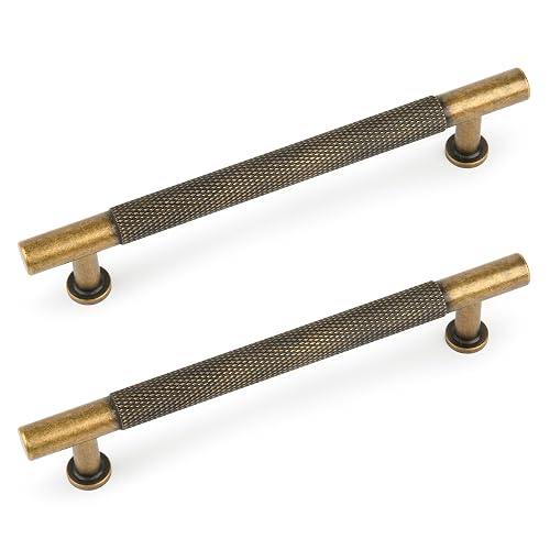 5 Pack Matt Coffee Bronze Solid Brass Cabinet Handles,Kitchen Drawer