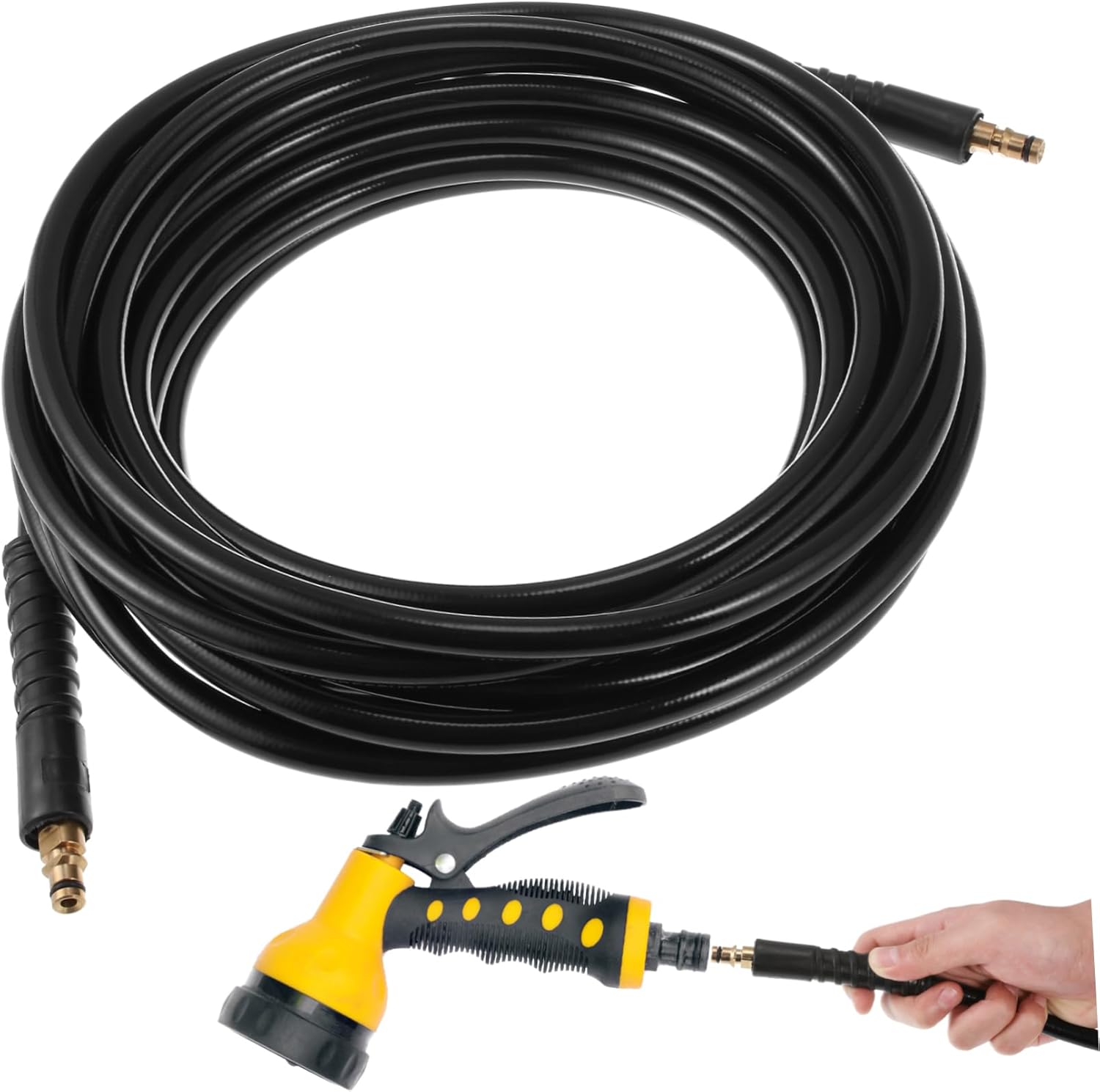 Holibanna High Pressure Extension Hose for Pressure Washer Compatible with Karcher Series Flexible for Floor Pool Driveway Cleaning