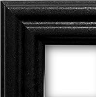 Vista 5 de Marcos de 23 x 34 pulgadas, estilo tradicional, negro, delgado, 0.75 pulgadas de ancho, madera de álamo maciza, decoración de pared, póster de fotos