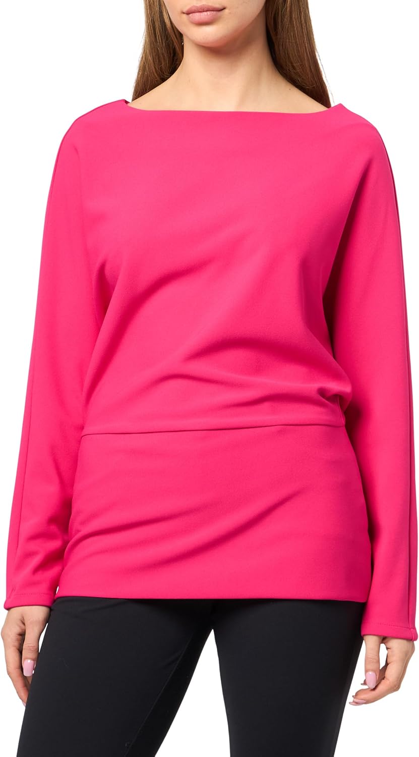 Halston Women's Long Sleeve Textured Dolman Sleeve