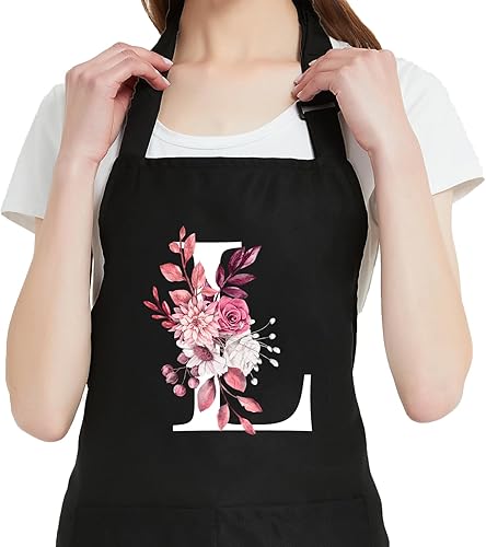 Miniatura 16 de Delantales Personalizados para Mujeres con Bolsillos, Lindos Delantales para Mujeres Chef de Repostería, Regalos de Cocina para el Cumpleaños de Mamá