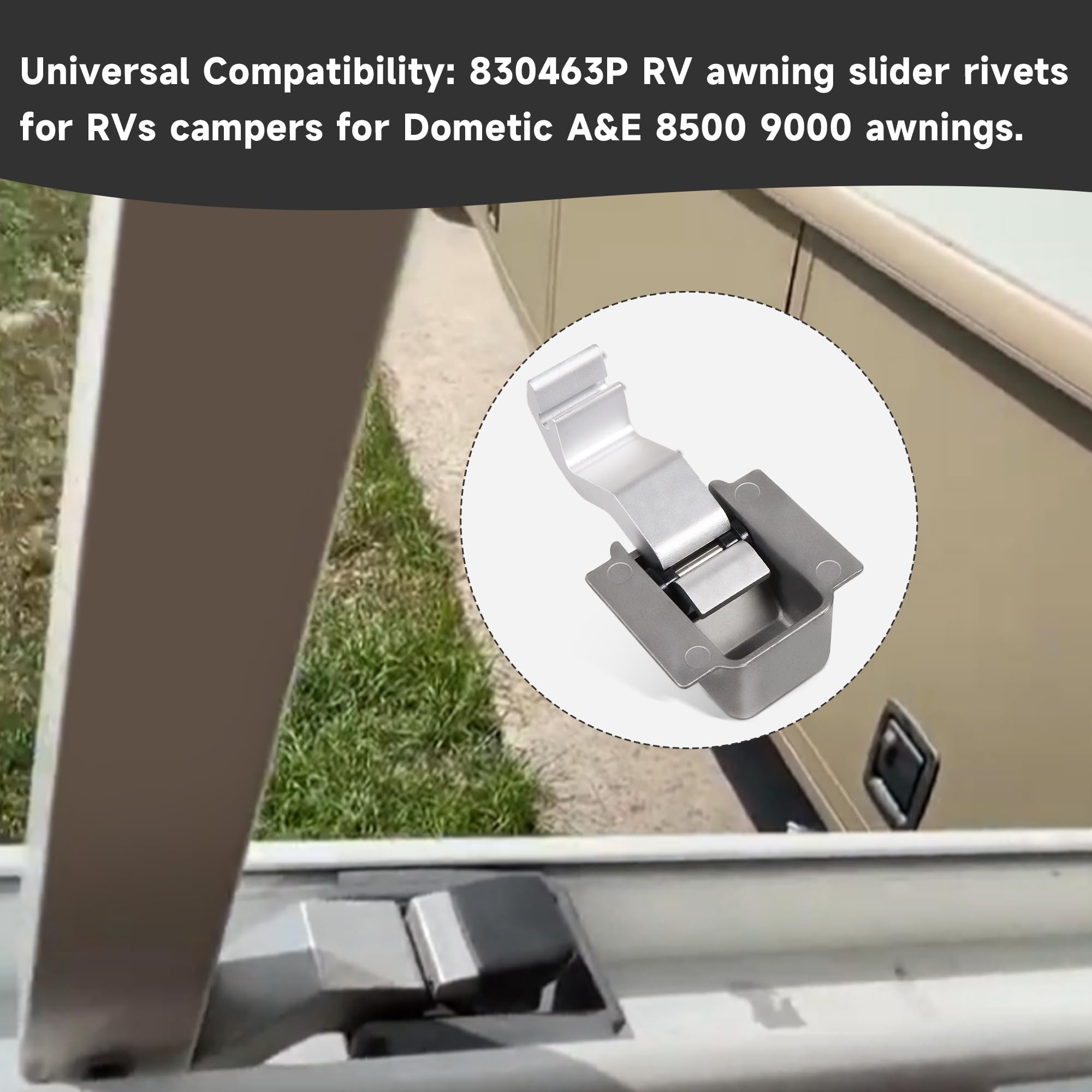830463P Awning Rafter Rivet Replacement – 2-Pack For A&E 9000 & 8500 RV Awnings, Steel-Aluminum, Rustproof