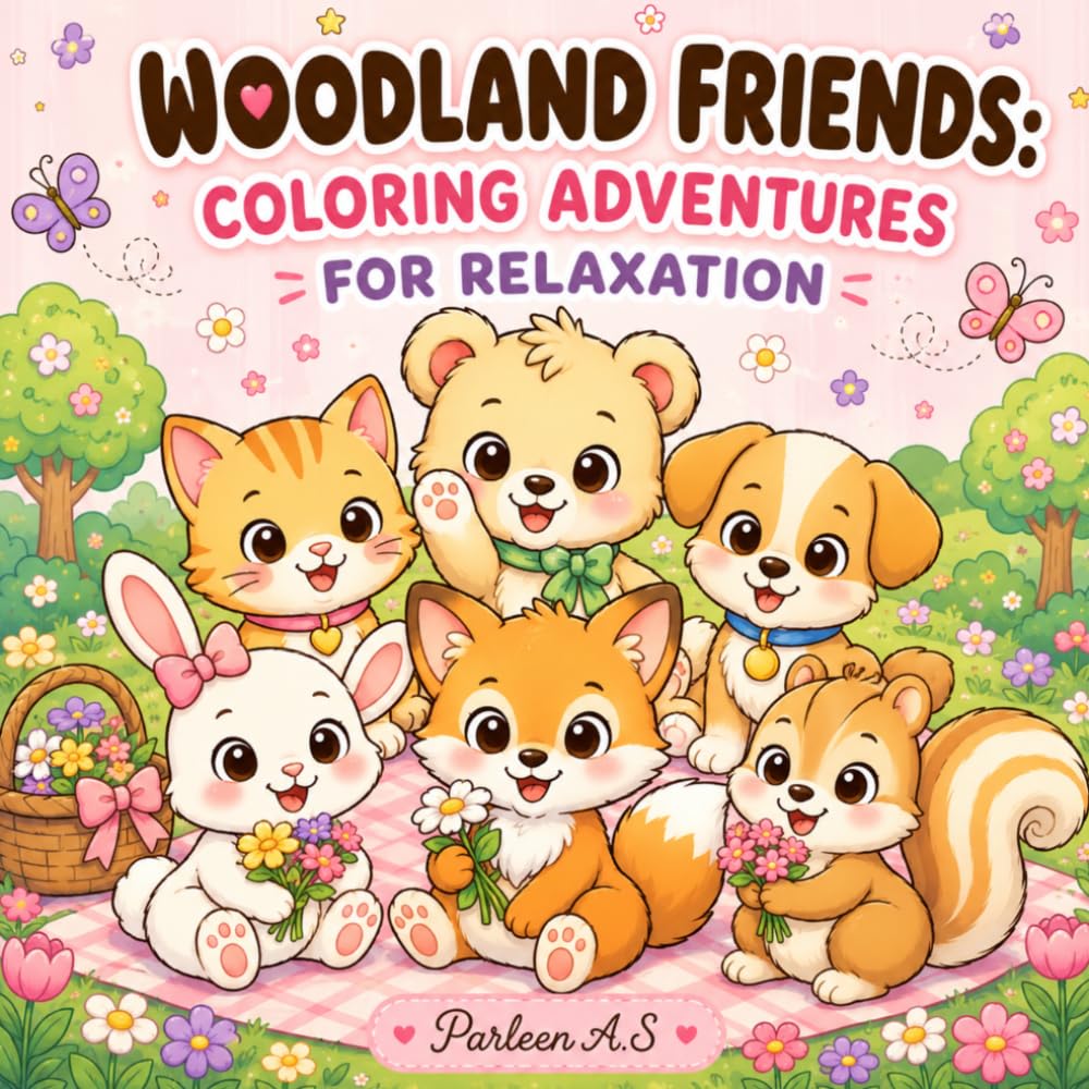 Woodland Friends: Coloring Adventures for Relaxation