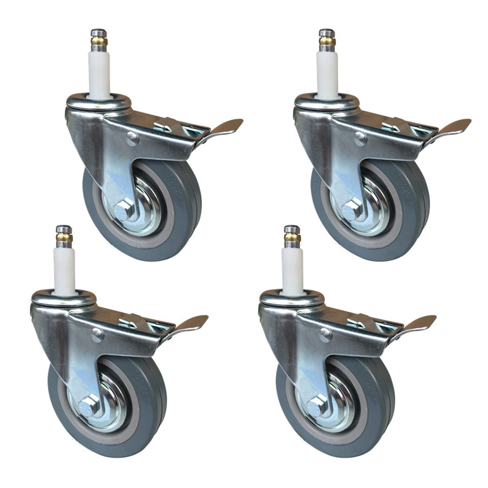 GBRJUYF Heavy-Duty 4-Inch Swivel Caster Wheels Quiet Universal Rolling Furniture Dolly 80kg Load Capacity Ideal for All Types of Carts and Trolleys