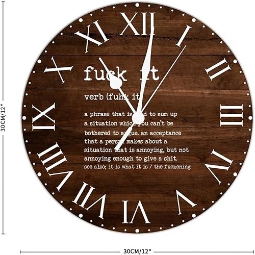 Miniatura 148 de ArogGeld Definición de recursos humanos, reloj de PVC, frases motivacionales, sin marco, números romanos, significado de 12 pulgadas, silencioso