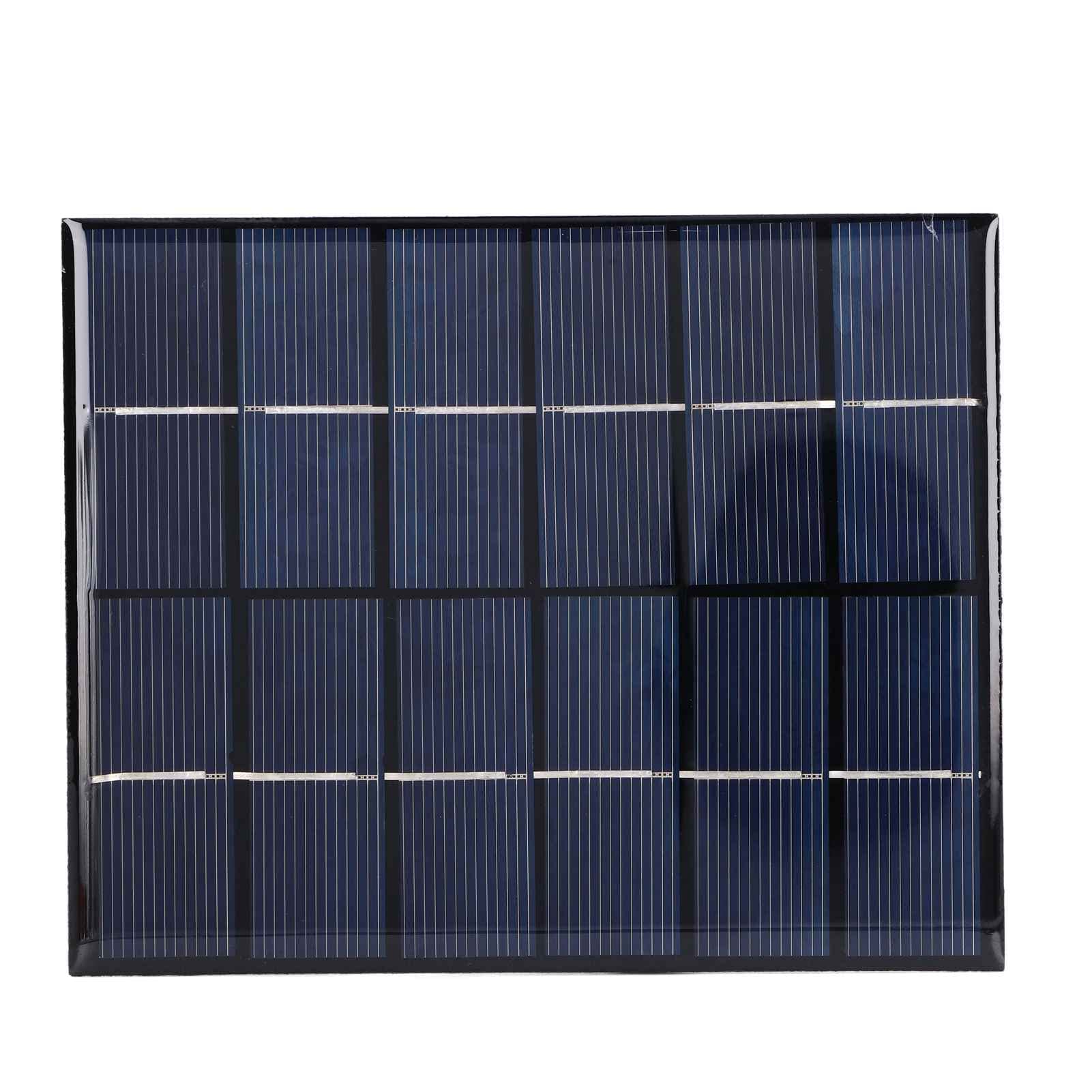 Pannello solare portatile, Caricatore solare da 2W ad alta efficienza con pannello in polisilicio e connettore DC5521, 2 pezzi 13.5x11 cm per luci solari, giardino e campeggio