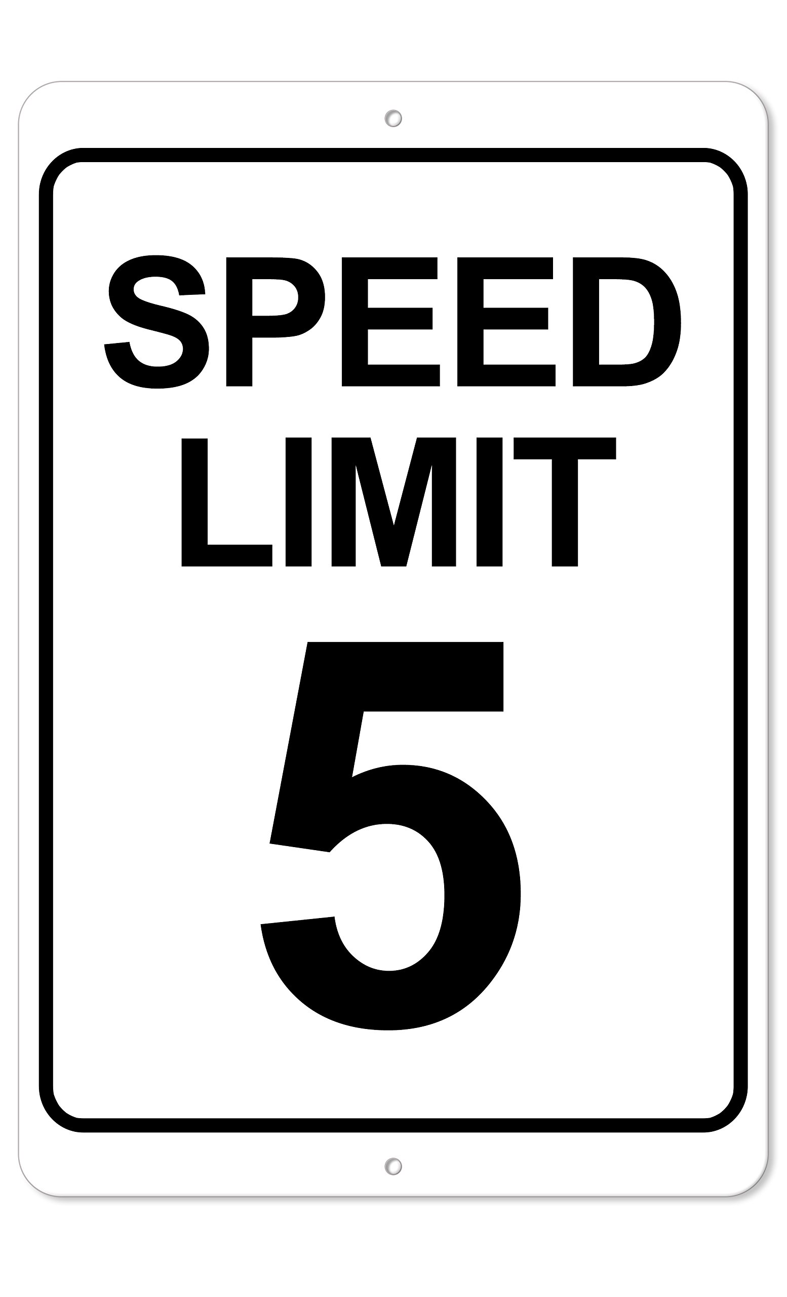 The King Kush5 MPH Speed Limit Sign - 8 x 12 Aluminum Outdoor Sign