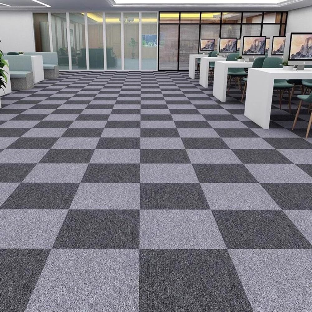 Dalles de Moquette Autocollantes 30x30 cm – Antidérapantes et Résistantes, Carreaux de Moquette Rembourrés à Coller, Sol Doux pour Salon, Chambre et Décoration Intérieure,Vert,20 Pièces