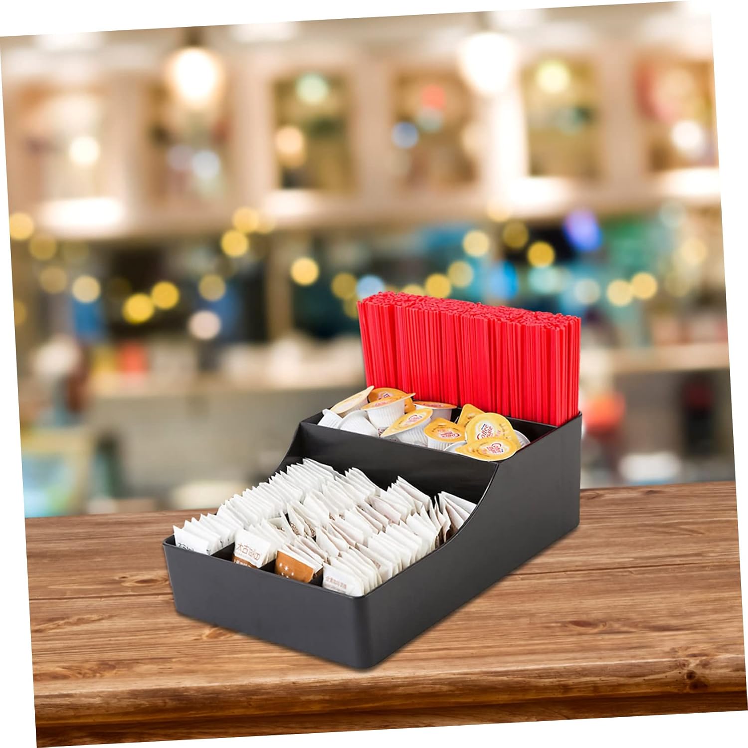 Coffee Condiment Storage Box Organizer for Sugar Tea Bags and Coffee Bags Countertop Storage for Home and Restaurant Use