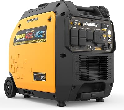 8000W Dual Fuel Inverter Generator - Super Quiet with Remote/Electric Start, CO Sensor, Low THD, 30A & 50A Outlets, Gas & Propane Powered, Perfect for Home Backup, Camping & RV (Black)