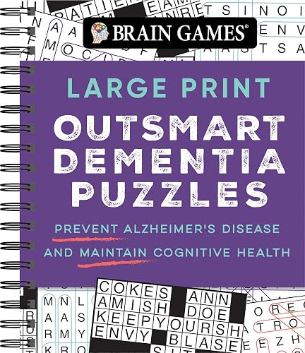 Brain Games - Large Print Outsmart Dementia Puzzles: Prevent Alzheimer's Disease and Maintain Cognitive Health