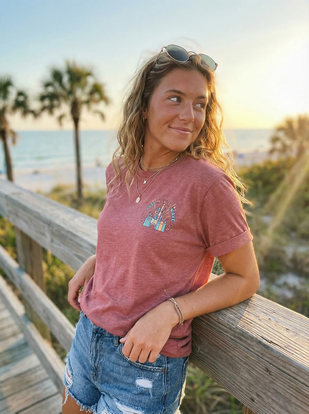 Magic Kingdom Shirt Women Girls Just Wanna Have Fun Shirt Girls Trip Cute Magical Tee Summer Vacation Tops - Image 6