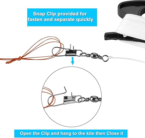 Miniatura 4 de Cometa grande azul delfín, parafoil suave sin marco, cometa gigante 3D IMAGE Breeze Beach Kites para exteriores, playa