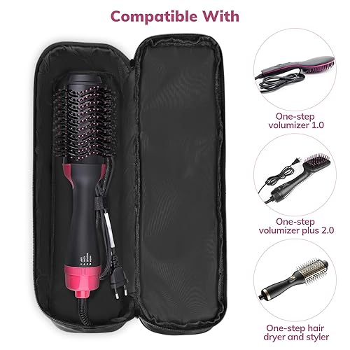 Miniatura 3 de Deyzeum Funda de transporte de viaje de doble capa para Revlon, bolsa de almacenamiento portátil para secador de pelo Revlon de un solo paso,