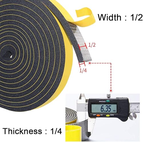 Miniatura 2 de Sello de ventana de aire acondicionado, cinta aislante de espuma para puertas correderas y ventanas, sello de junta, antivibración, a prueba de