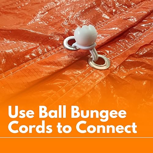 Miniatura 5 de Manta de curado de hormigón de 12 x 24 pies, construcción impermeable multiusos que aísla lonas resistentes, 0.15 pulgadas de grosor, naranja, 1