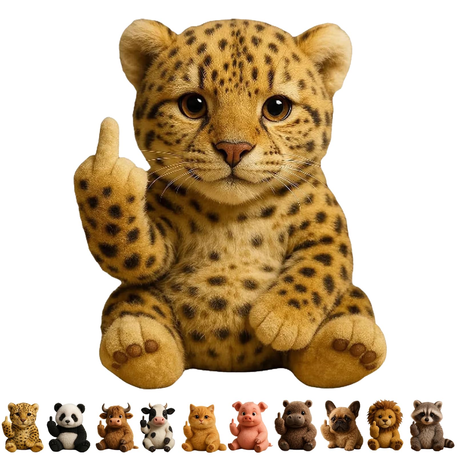 Middle Finger Plush Animal Toy,attitude Finger Plush Animal,middle Finger Plush Highland Cow,Funny Soft Middle Finger Plush Animals,Stress Relief Decor Gift,Unique Gifts for Home Office Decor-B
