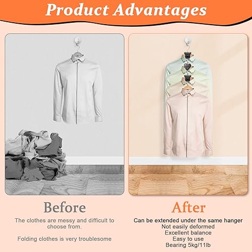 Miniatura 4 de Space Saving Hanger Hooks,36 pcs Clothes Hanger Connector Hooks for Organizer Closet,Space Saving Closet Organizers Hanger Extender for Heavy Duty