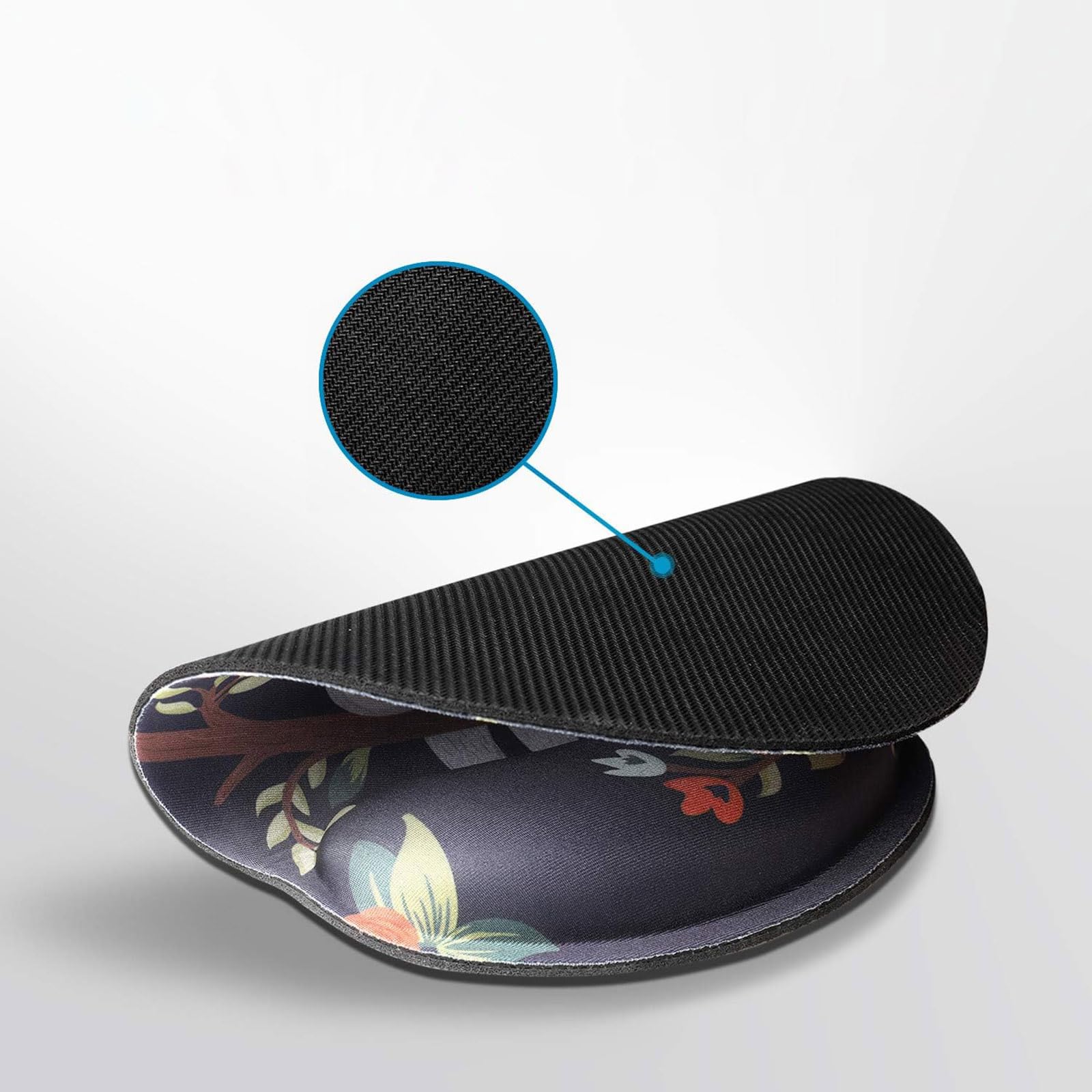 ELLENNE Mousepad con Cuscino in Gel Ergonomico Poggiapolso Antiscivolo Lavabile per Ufficio Gaming Notebook