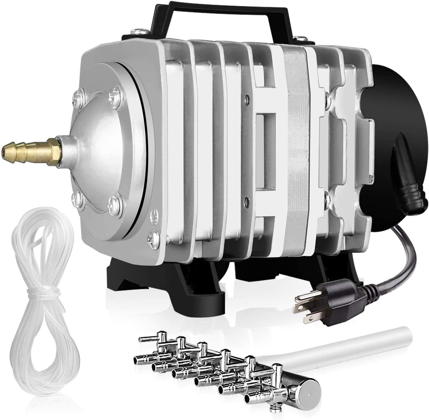 Simple Deluxe Air Pump with Adjustable Air Flow Outlets for Aquarium, Fish Tank and Hydroponic Systems