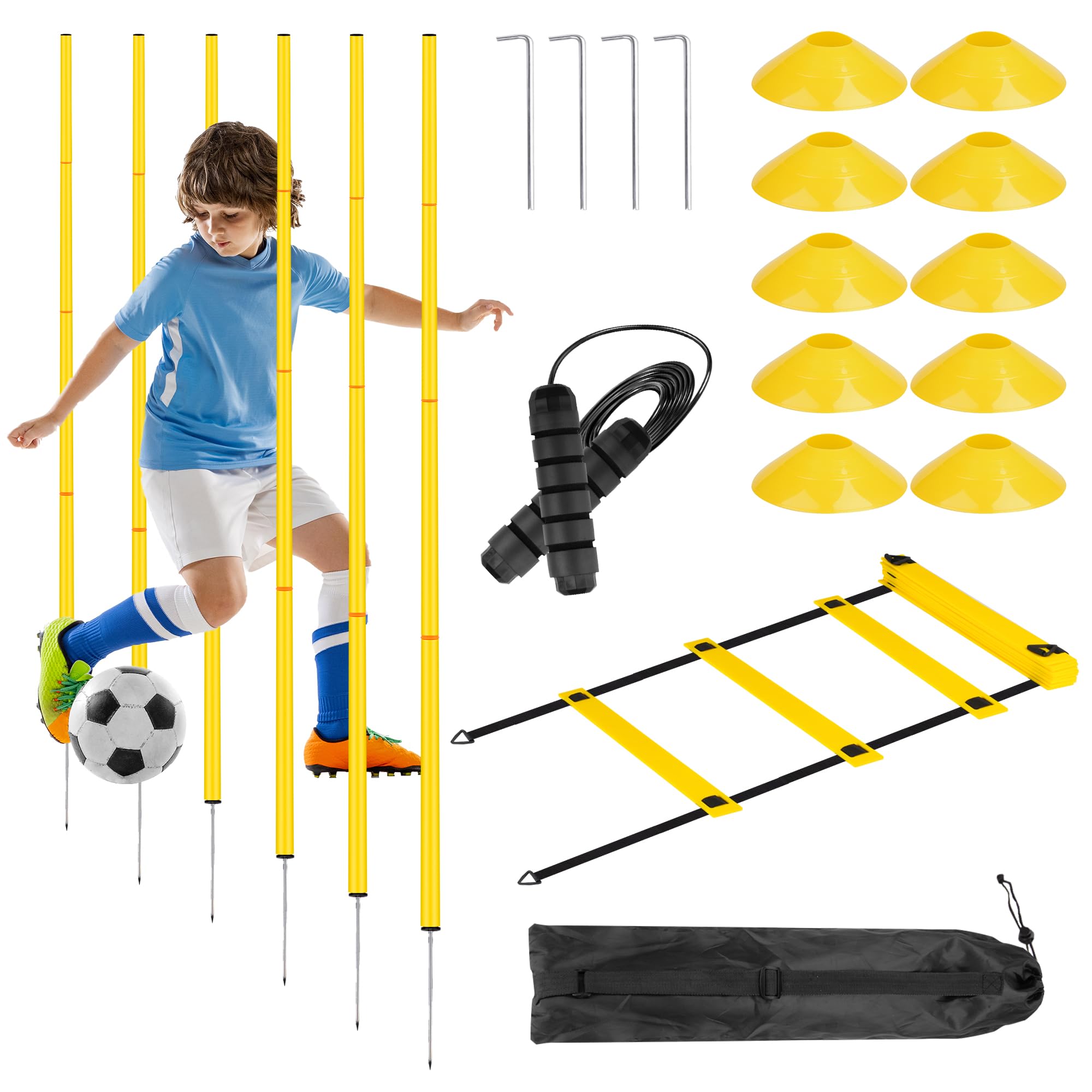 ミカサ　サッカー練習ポール6本&ラダー Amazon | サッカーアジリティトレーニングポール機器、サッカーポール