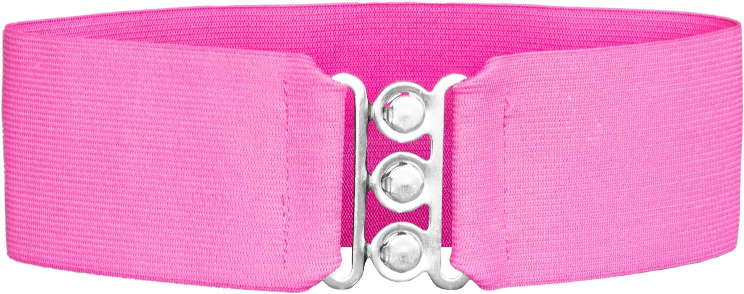 Hip Hop 50s Shop Child Elastic Cinch Belt (Small Child (20-23"), Hot Pink)