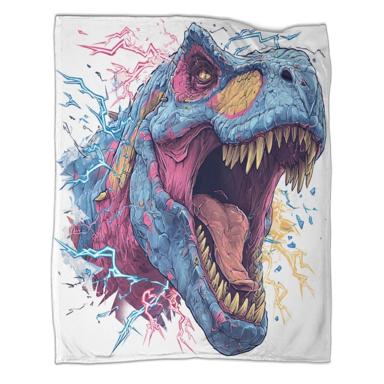 Couverture dinosaure 3D en flanelle de microfibre polaire enfant et adulte 100x130cm