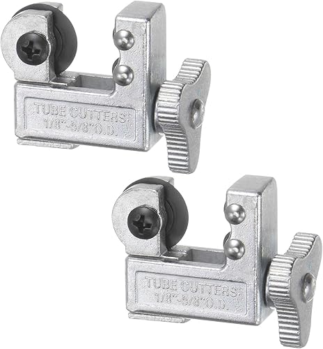 HARFINGTON 2 piezas mini cortador de flecha 0.118-0.630 in (18" - 58") corte de tubo ajustable para cortadores de tubos de plástico de PVC, tono